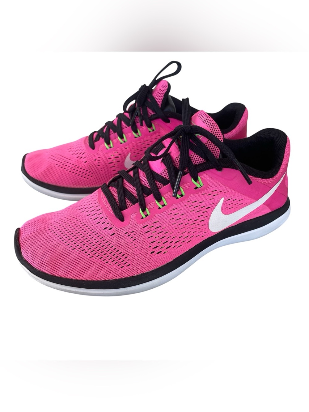 Nike Women's Flex 2016 Run
Running Athletic Shoes Pink/Black/Green